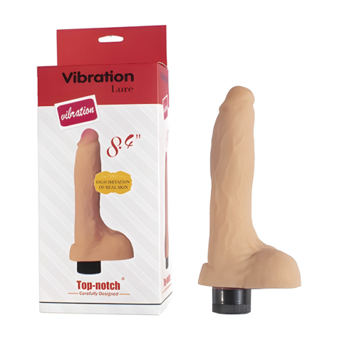 Vibrador pene real con testiculos